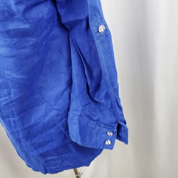 🆕️I.N.C Button Down Shirt - 100% Linen - Picture 5 of 6